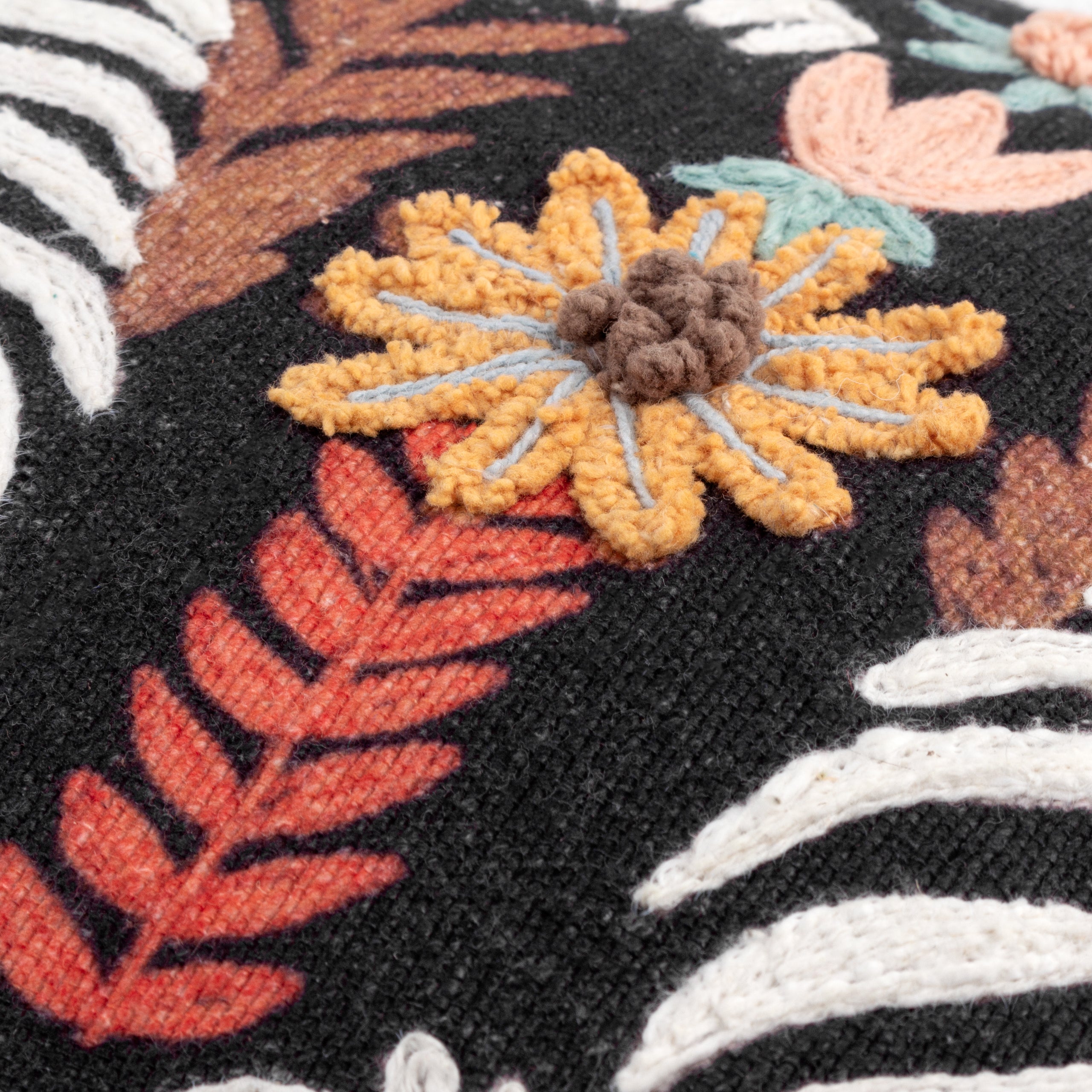 Mirrored Zebra Embroidered Cushion