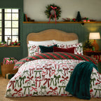 Nathalie Festive Bows Printed Duvet Cover Set