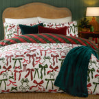 Nathalie Festive Bows Printed Duvet Cover Set