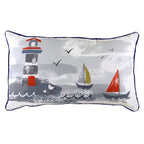 Nautical Lighthouse Rectangular Cushion Storm