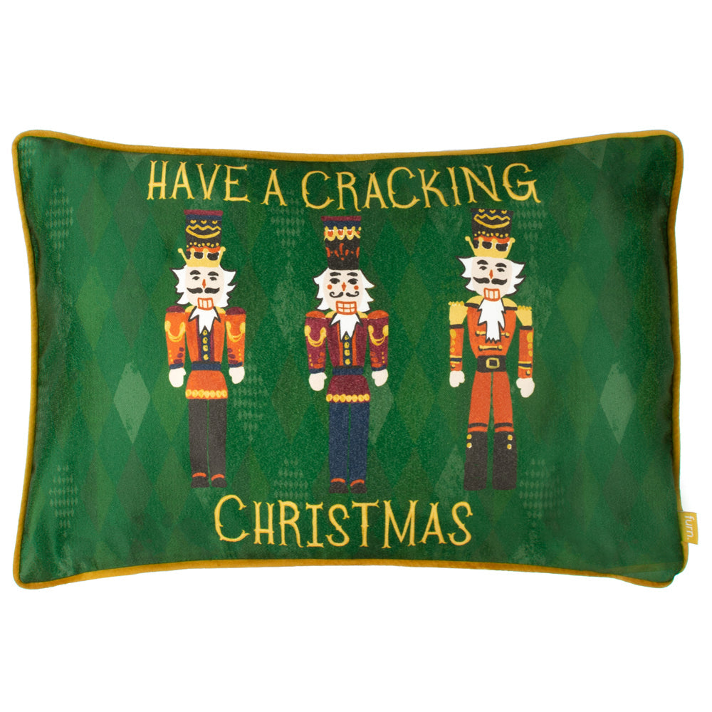 Nutcracker Cracking Christmas Cushion