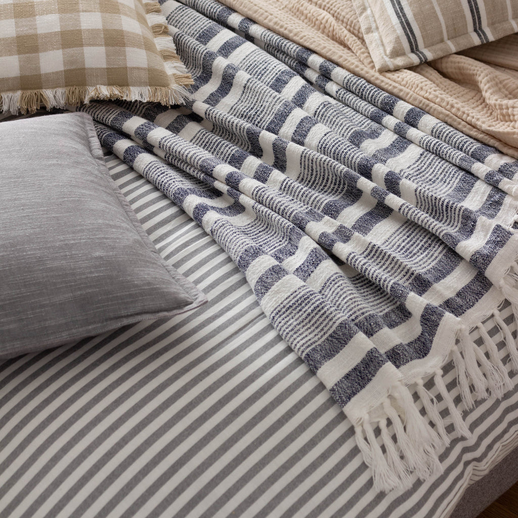 Neela Stripe Fringed Throws
