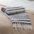 Neela Stripe Fringed Throws