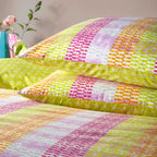 Neola Abstract Neon Striped Duvet Cover Set