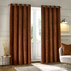 Neptune Velvet Room Darkening Eyelet Curtains