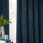Neptune Velvet Room Darkening Eyelet Curtains
