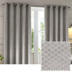 Neptune Velvet Room Darkening Eyelet Curtains