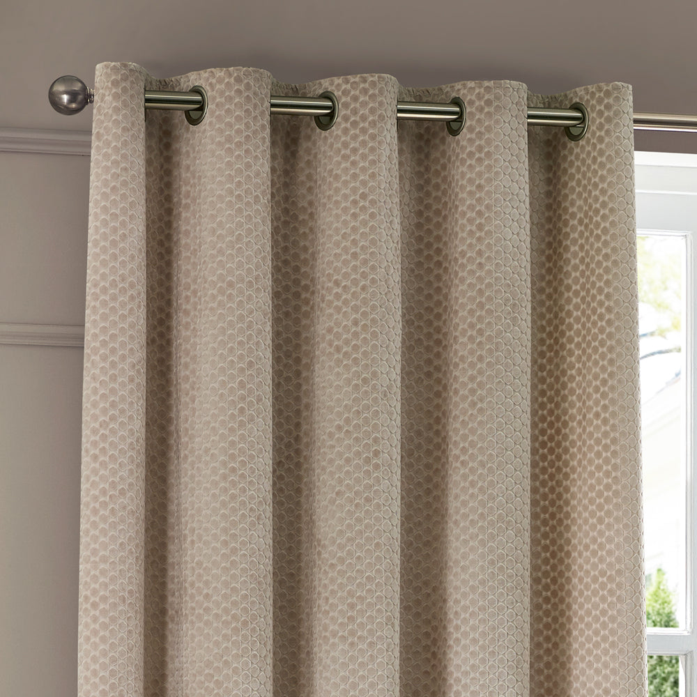 Neptune Velvet Room Darkening Eyelet Curtains
