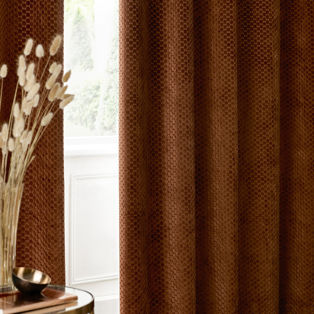 Neptune Velvet Room Darkening Eyelet Curtains