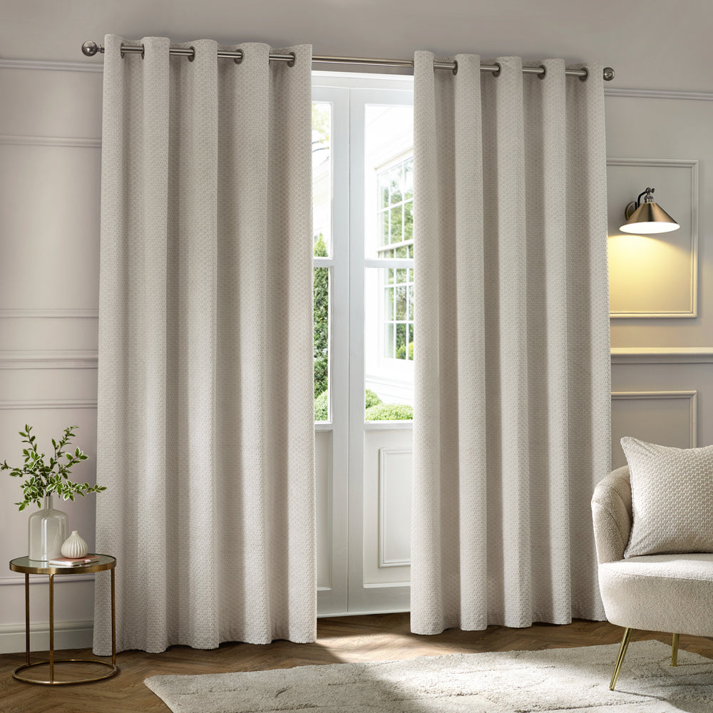 Neptune Velvet Room Darkening Eyelet Curtains