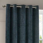 Neptune Velvet Room Darkening Eyelet Curtains
