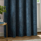 Neptune Velvet Room Darkening Eyelet Curtains