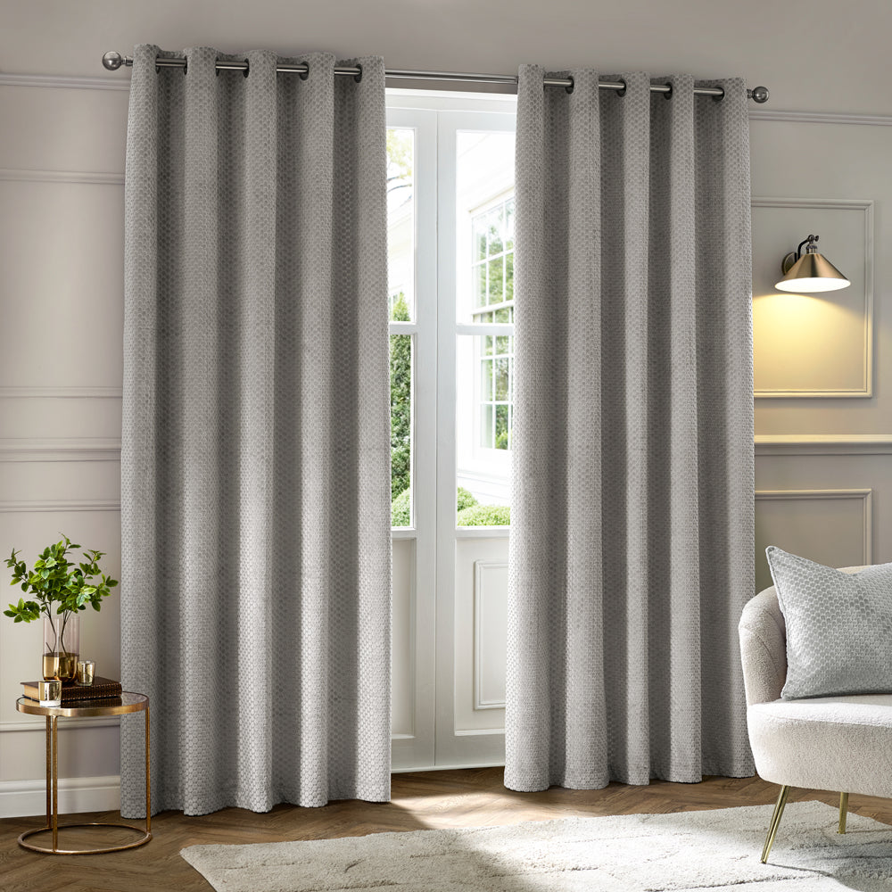 Neptune Velvet Room Darkening Eyelet Curtains