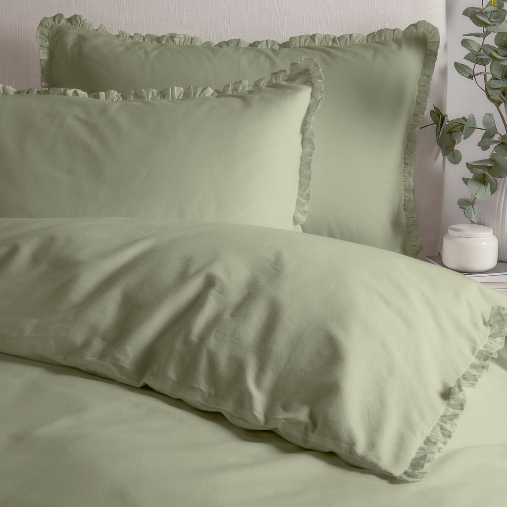 Tilly 100% Cotton Ruffle Duvet Cover Set
