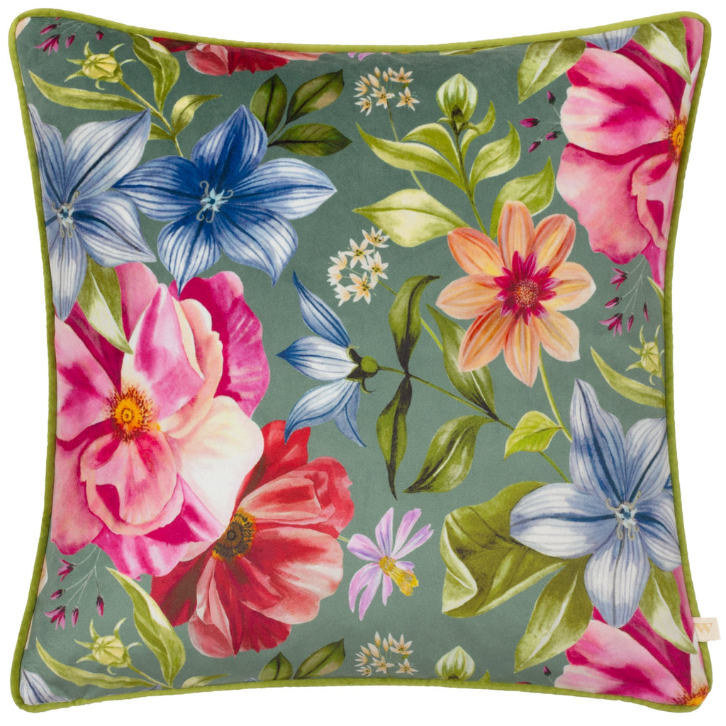Nectar Garden Petunia Floral Piped Cushion