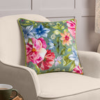 Nectar Garden Petunia Floral Piped Cushion