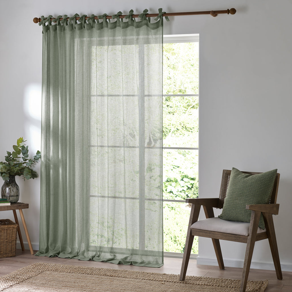 Nimbus Sheer Tie Top Curtain Panel