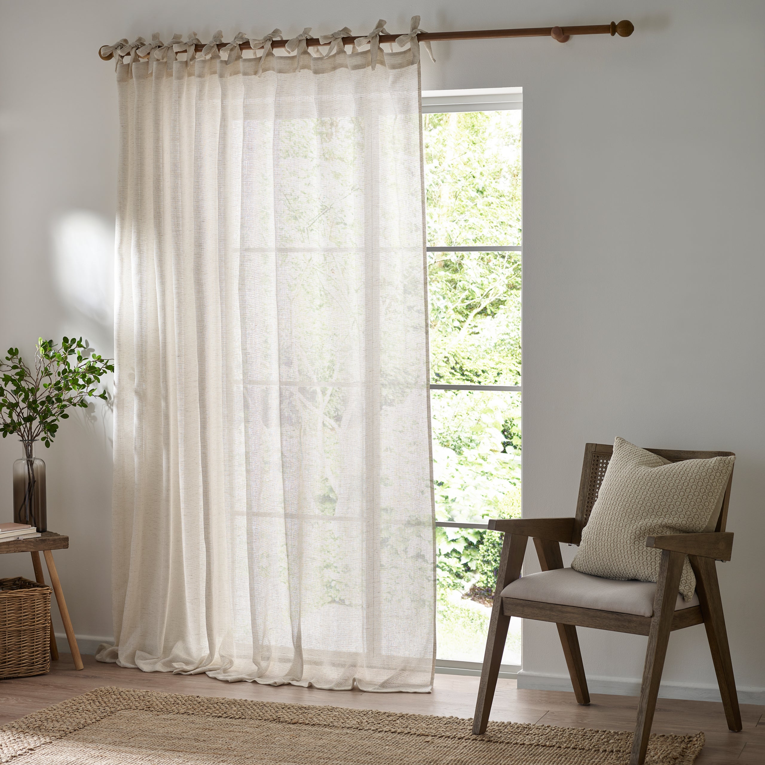 Nimbus Sheer Tie Top Curtain Panel