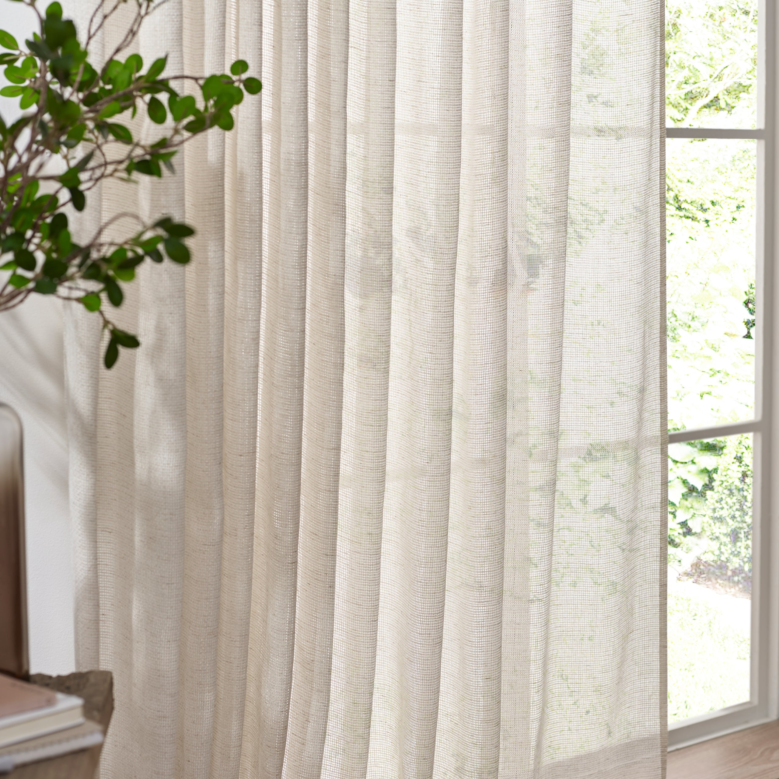 Nimbus Sheer Tie Top Curtain Panel