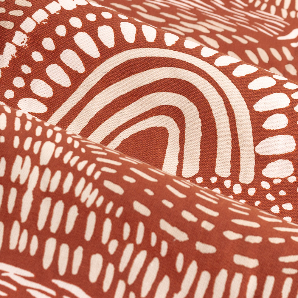 Nola Abstract 100% Cotton Lined Curtains