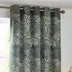 Nola Abstract 100% Cotton Lined Curtains