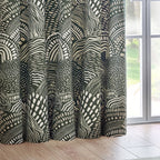 Nola Abstract 100% Cotton Lined Curtains