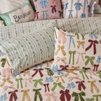 Noortje Bows Printed Reversible Duvet Cover Set