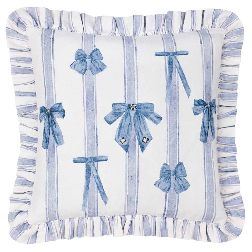 Noortje Ruffle Bows Printed Cushion