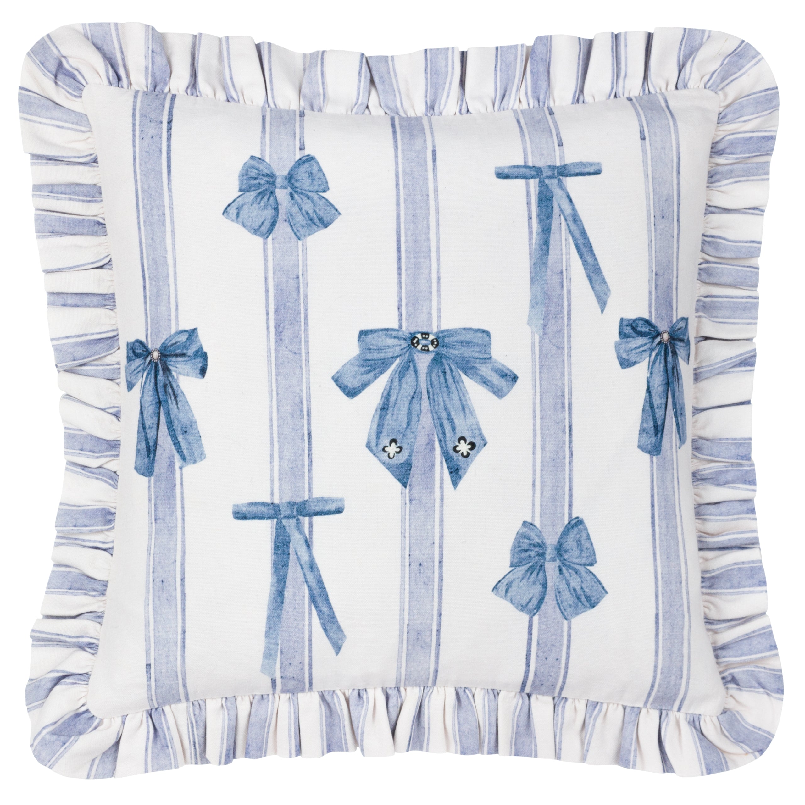 Noortje Ruffle Bows Printed Cushion