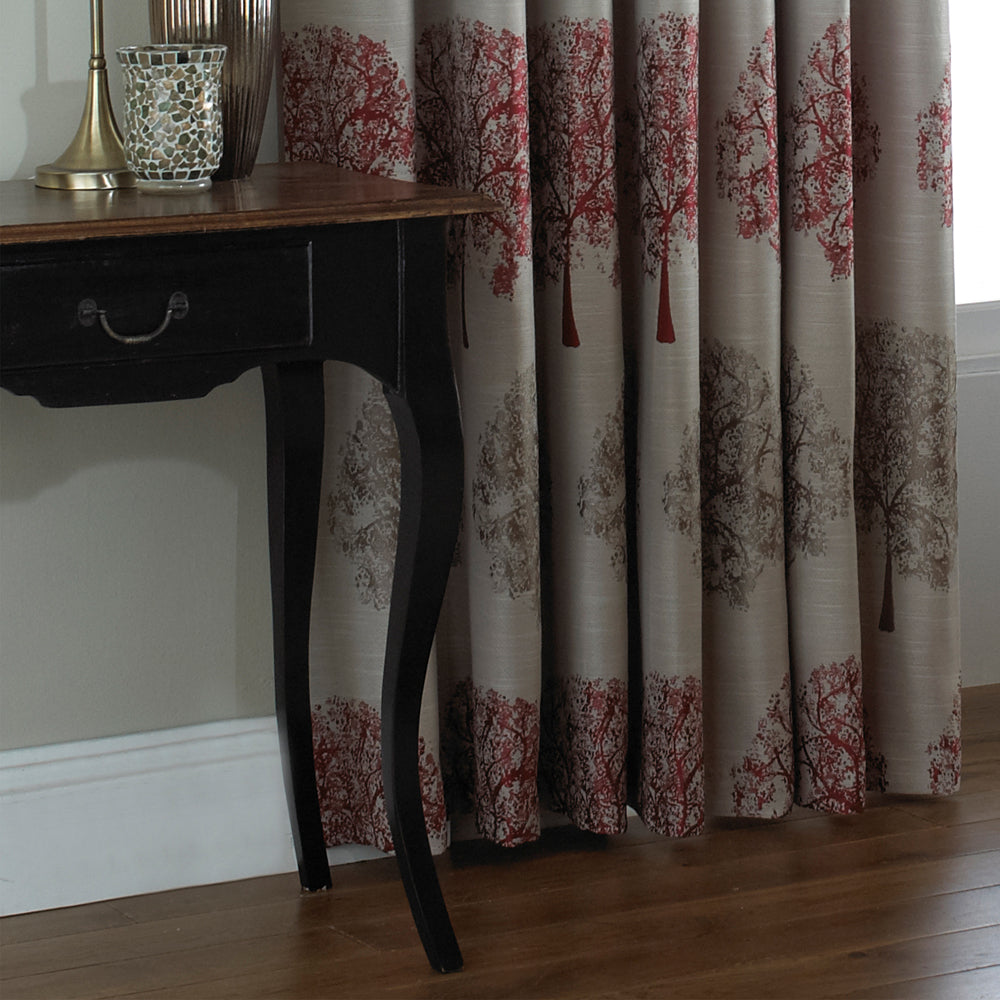 Oakdale Tree Motif Eyelet Curtains