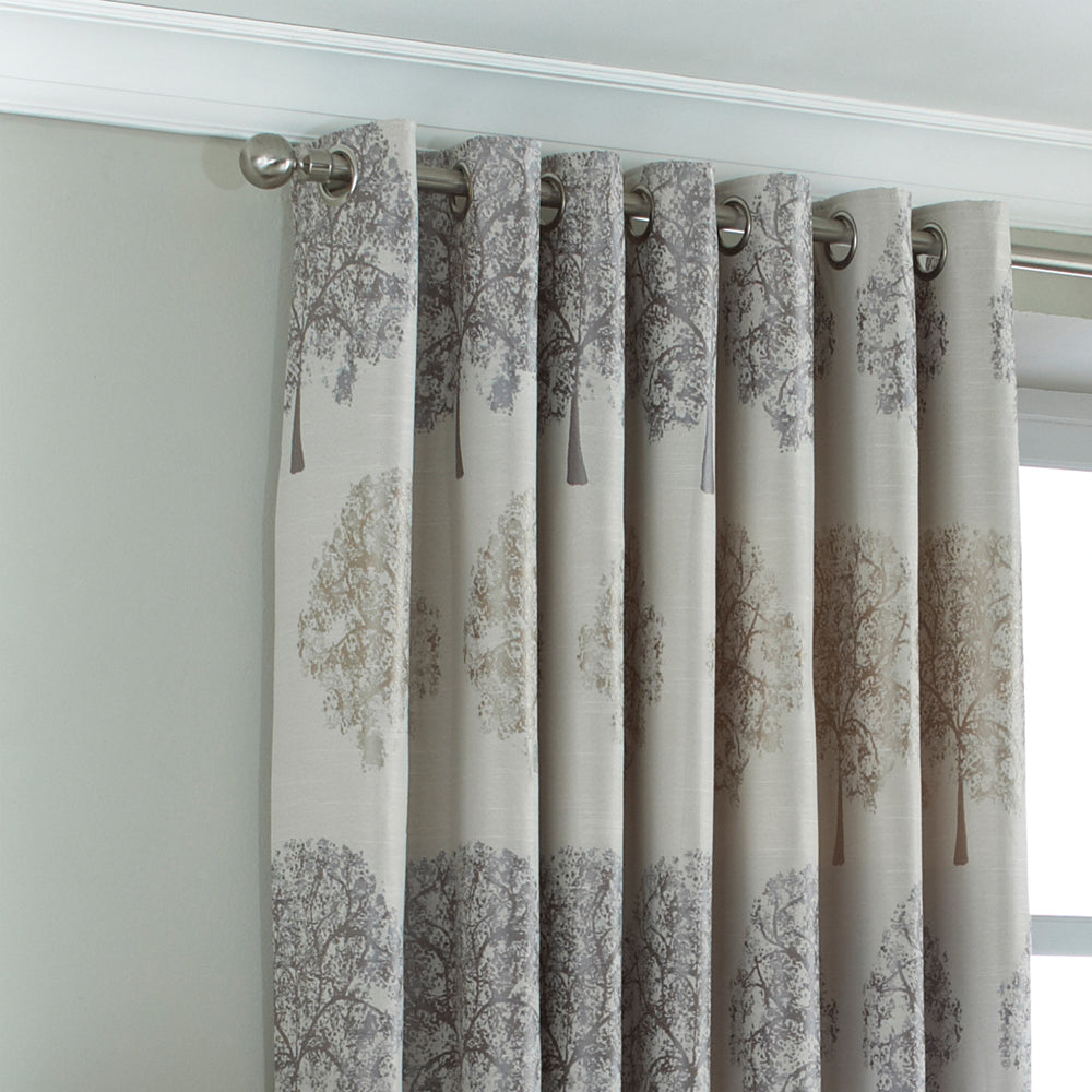 Oakdale Tree Motif Eyelet Curtains