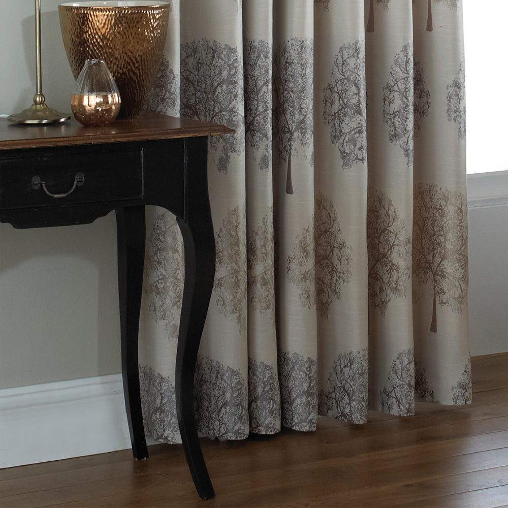 Oakdale Tree Motif Eyelet Curtains