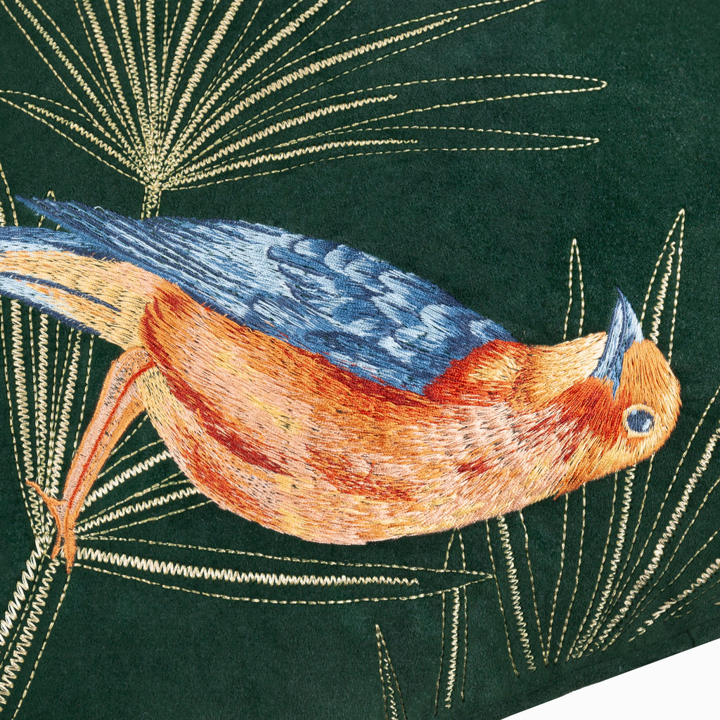Odisha Exotic Bird Embroidered Cushion