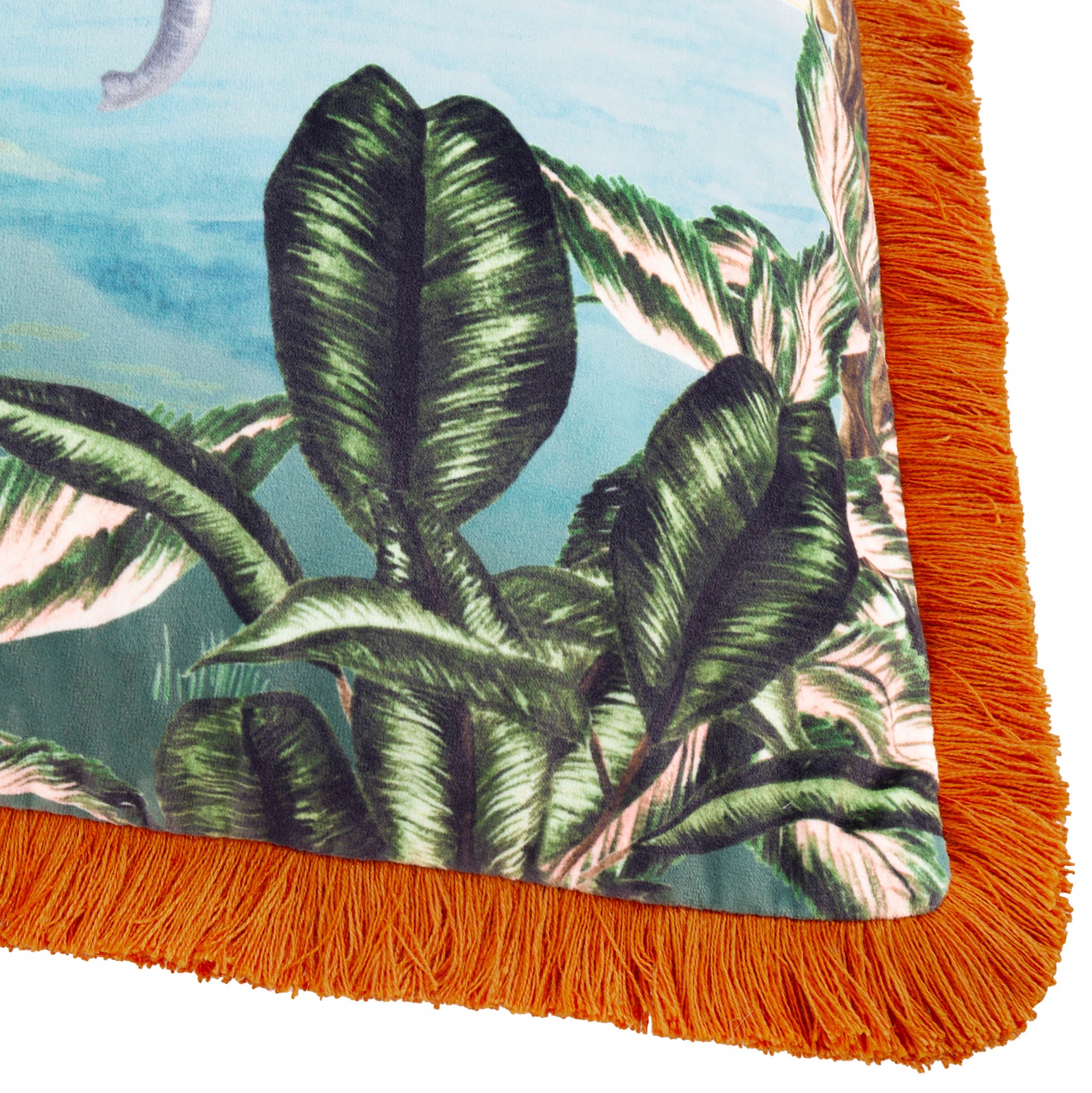 Odisha Scene Printed Velvet Cushion