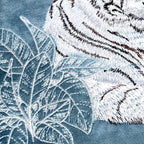 Odisha White Tiger Embroidered Cushion