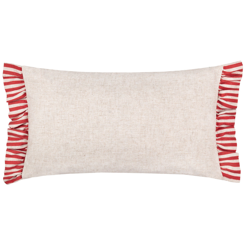 Okara Leopards Printed Ruffle Cushion