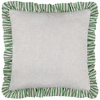 Okara Leopard And Fig Printed Ruffle Cushion