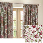 Ophelia Floral Jacquard Pencil Pleat Curtains