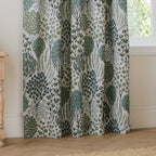 Ophelia Jacquard Floral Room Darkening Pencil Pleat Curtains