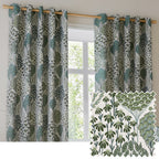 Ophelia Jacquard Floral Room Darkening Eyelet Curtains