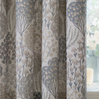 Ophelia Jacquard Floral Room Darkening Eyelet Curtains