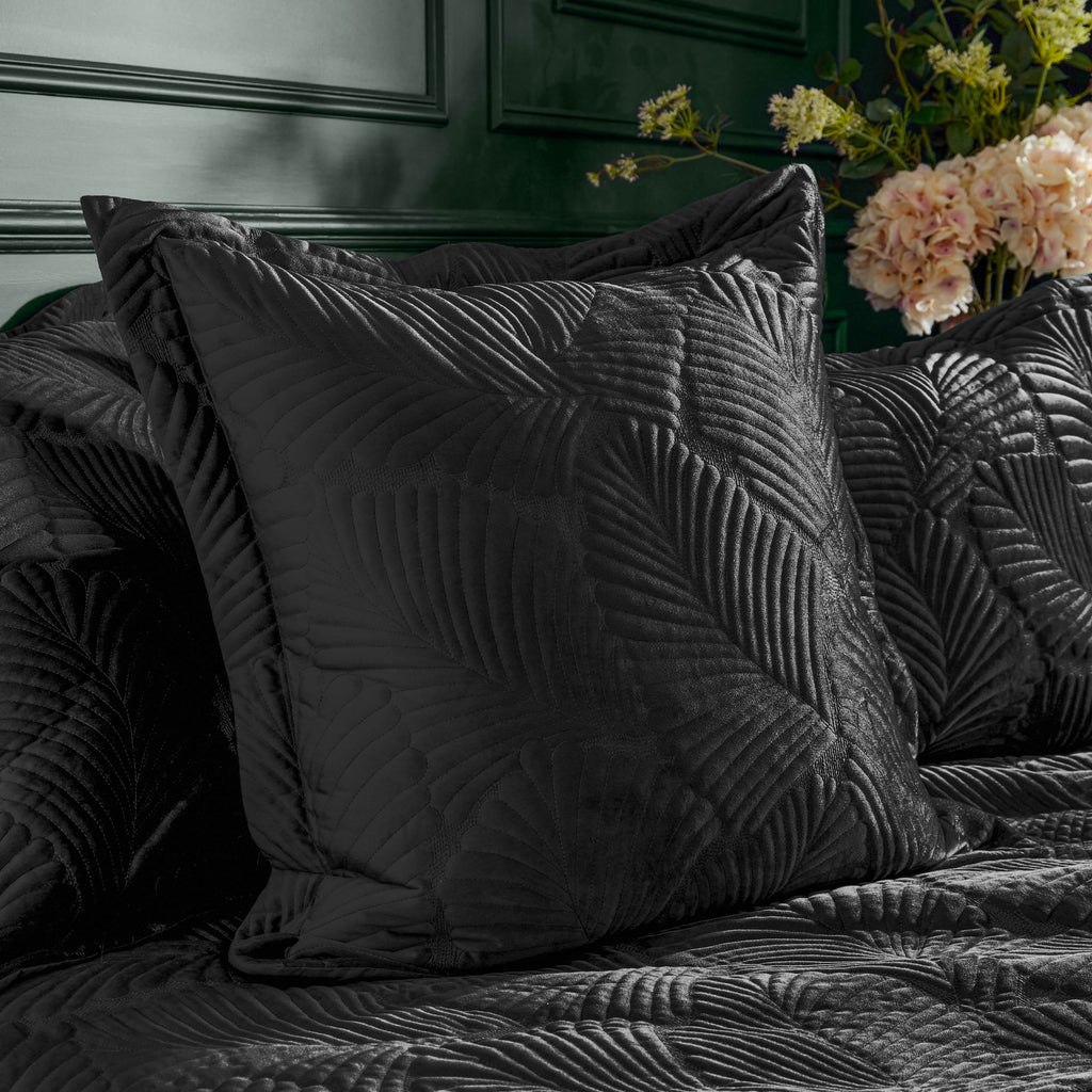 Palmeria Quilted Velvet Cushion
