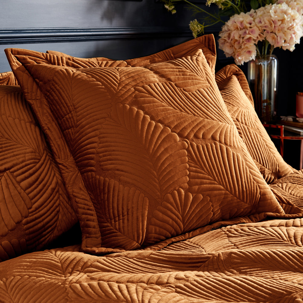 Palmeria Quilted Velvet Cushion