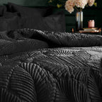 Palmeria Quilted Velvet Duvet Cover Set