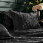 Palmeria Quilted Velvet Duvet Cover Set