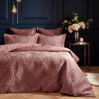 Palmeria Quilted Velvet Duvet Cover Set
