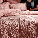 Palmeria Quilted Velvet Duvet Cover Set