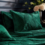 Palmeria Quilted Velvet Duvet Cover Set