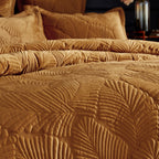 Palmeria Quilted Velvet Duvet Cover Set