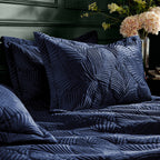 Palmeria Quilted Velvet Duvet Cover Set